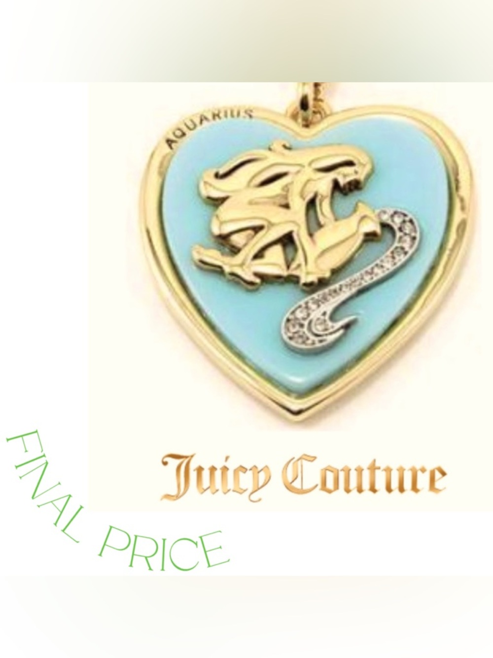 ✅ FINAL PRICE NEW Boxed RARE Juicy Couture Aquarius ♒️ 💜 Charm